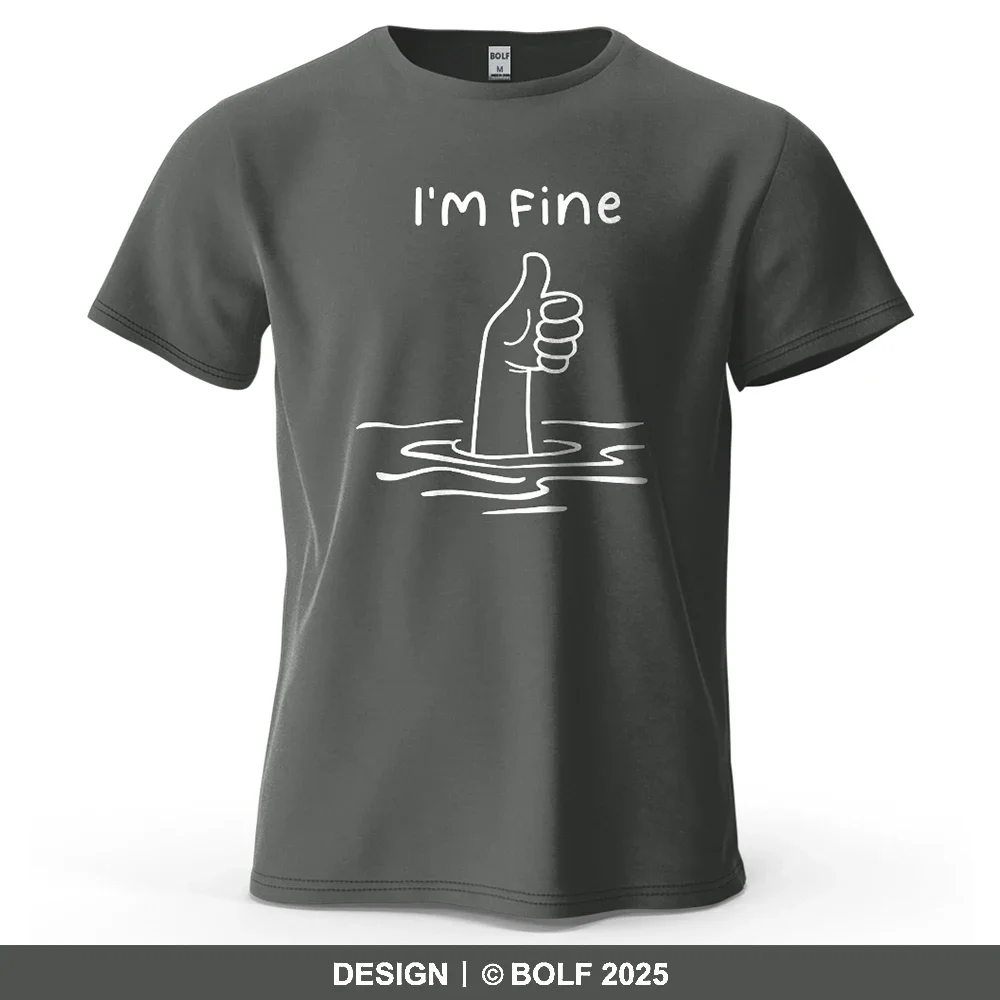 Summer casual men's T-shirt - Fun dinosaur pattern in denim style - Collar design - Men's T-shirt - Men's T-shirt set