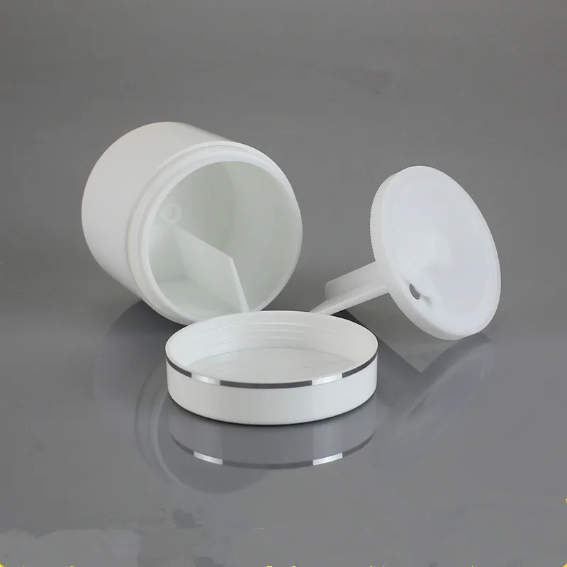 

10/15pcs Empty Cream Jar White Plastic Cosmetic Container Rotating Bottle Mask Facial /Lotion Jar Skin Care Packaging