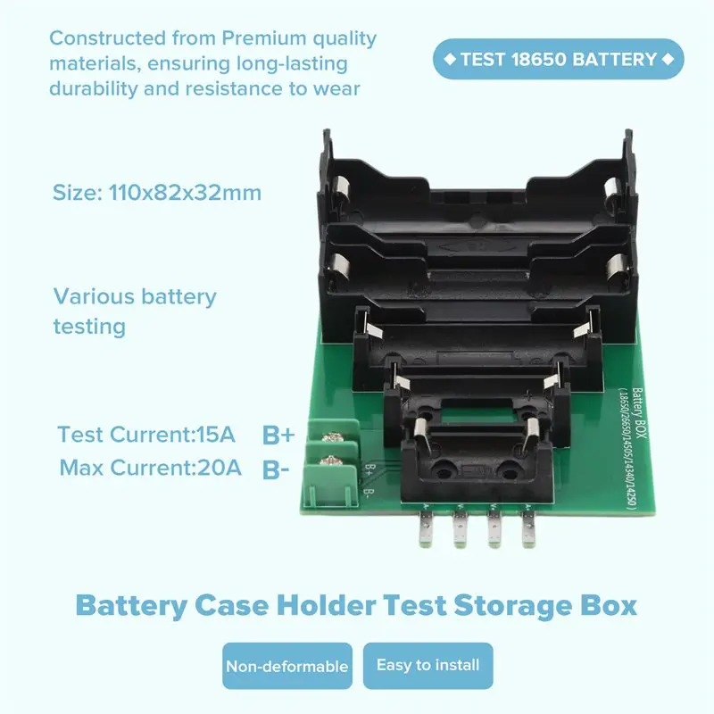New Arrivals-Battery Tester Case 4 & 2-Wire Terminal 18650 26650 14505 14340 1425 Battery Case Holder Test Storage Box For DL24P