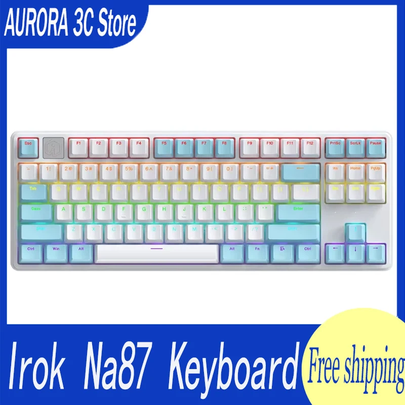 Irok Na87 Keyboard Magnetic Switch 87keys Wired Hotswap E-Sports  Mechanical Keyboard Customize Accessories Office Gaming Gifts