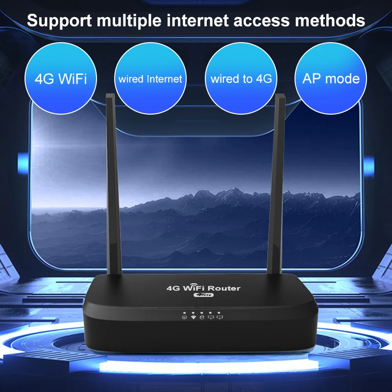 4G Wireless Router Modem 4g Wifi Sim Card 300Mbps EC200AEUHA Module LAN WAN 4GHz 2.4GHz Antenna Network Router for Home House