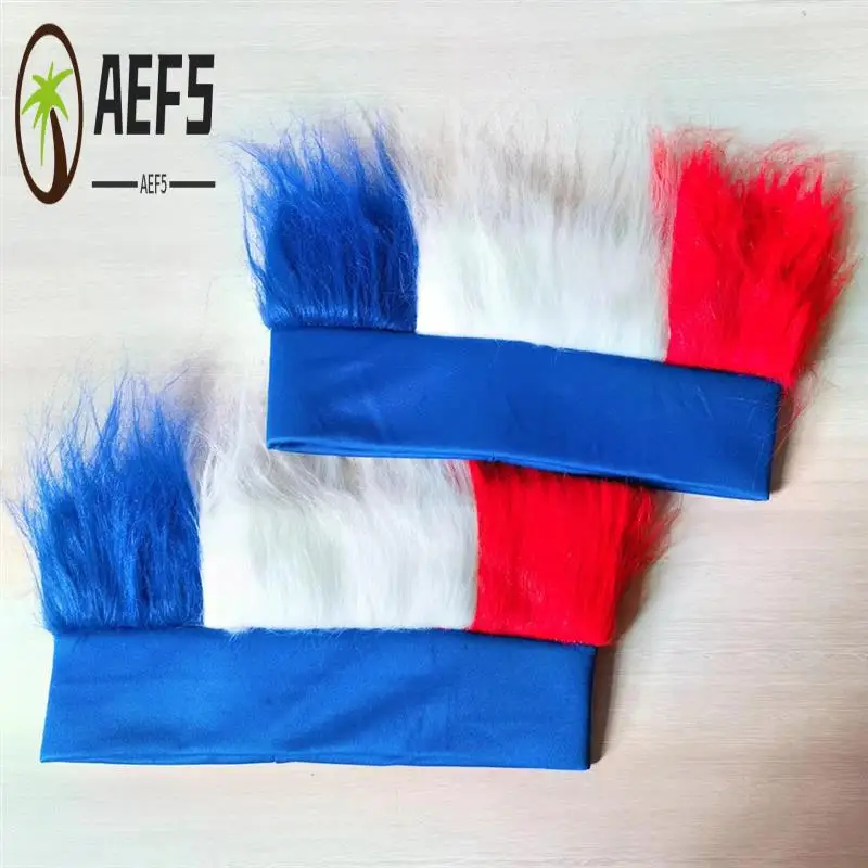 

AEF5-синий, белый, красный головной убор, универсальный реквизит для матча для футбольного матча, праздничных мероприятий, 2024 Match