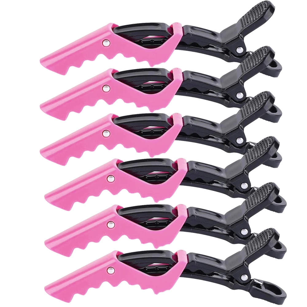 6pcs crocodile hair clip design claw shaped hair clip salon hair clip hair clipper accessories hair accessories makeup clip