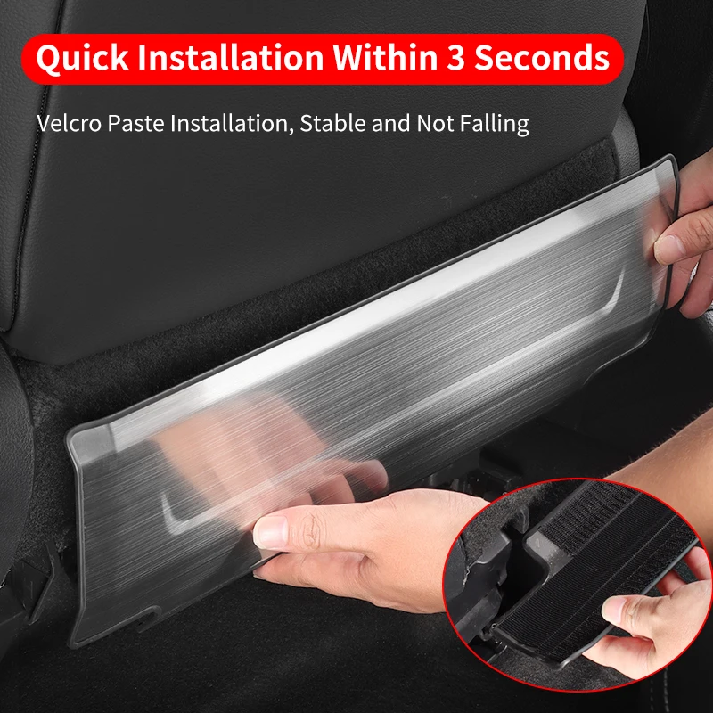 For 2012-2023 Toyota Sienna 4Runner Stainless Steel Seat Back Protective Pad Stain Proof Interior  Decoration Accessories Tuning