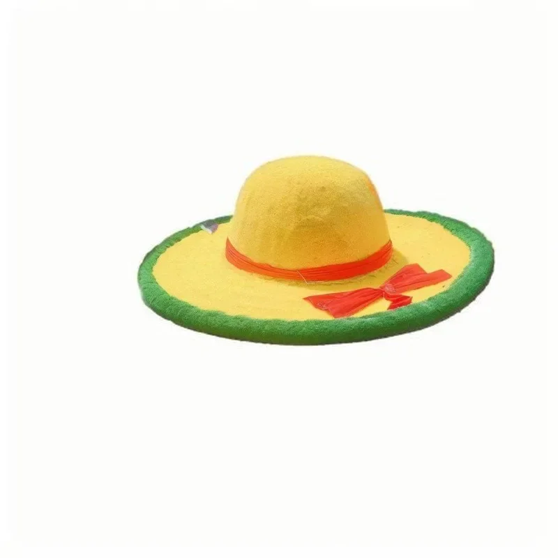 

Giant straw hat Internet celebrity clock in photo props Outdoor scenic spots Large simulation hat art installation Mei Chen deco