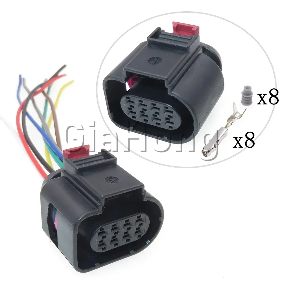 1 Set 8 Ways AC Assembly Automobile Wire Harness Socket 4H0973714B Auto Waterproof Connectors Car Lane Change Auxiliary Plug