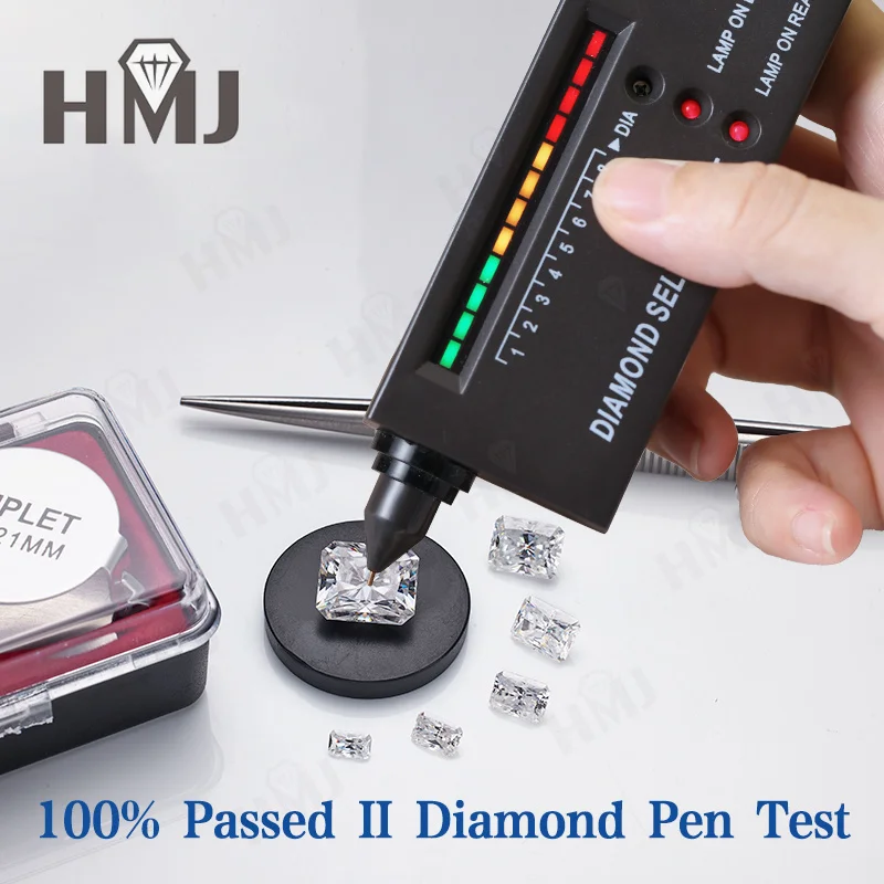 Moissanit Loser Stein Radiantschliff Grün Champagnerfarbe mit Zertifikat DIY Ring Halskette Ohrringe Hauptmaterialien Großhandel – Detail 4
