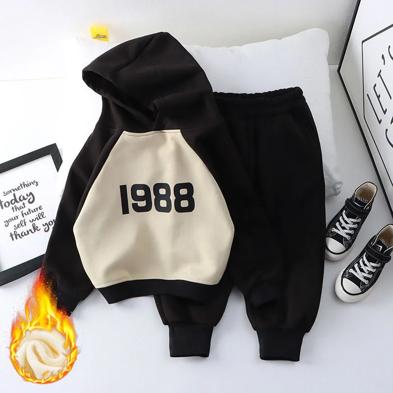 

Новые детские комплекты свитшотов, весенне-осенние повседневные толстовки с капюшоном для мальчиков и девочек + штаны, 2 предмета, детская одежда, костюмы, спортивные костюмы для подростков, наряды