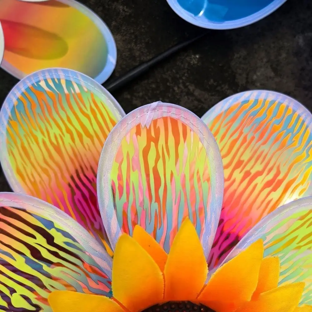 Multistyles Sonnenblumen-Windmühle, PVC, Durchmesser 28/30 cm, Pfahl, stehend, Rasen, Blume, Windrad, Garten, Hof, Windspinner