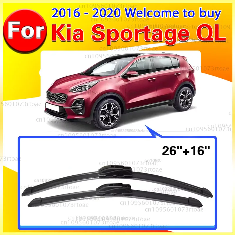 Frontscheibenwischerblätter für Kia Sportage QL 2016 - 2020 2017 2018 2019 Windschutzscheibe 26"16" ‌ Qualitäts-Scheibenwischerblatt