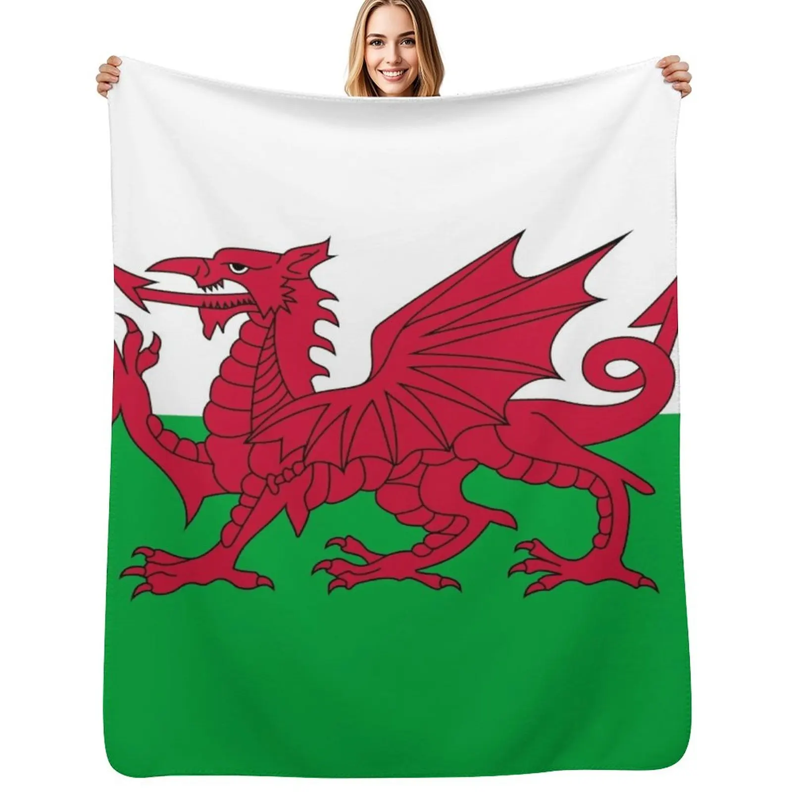 Flag of Wales - Welsh Flag Throw Blanket blankets ands bed plaid Bed Fashionable anime Decorative Sofa Cute Plaid Blankets