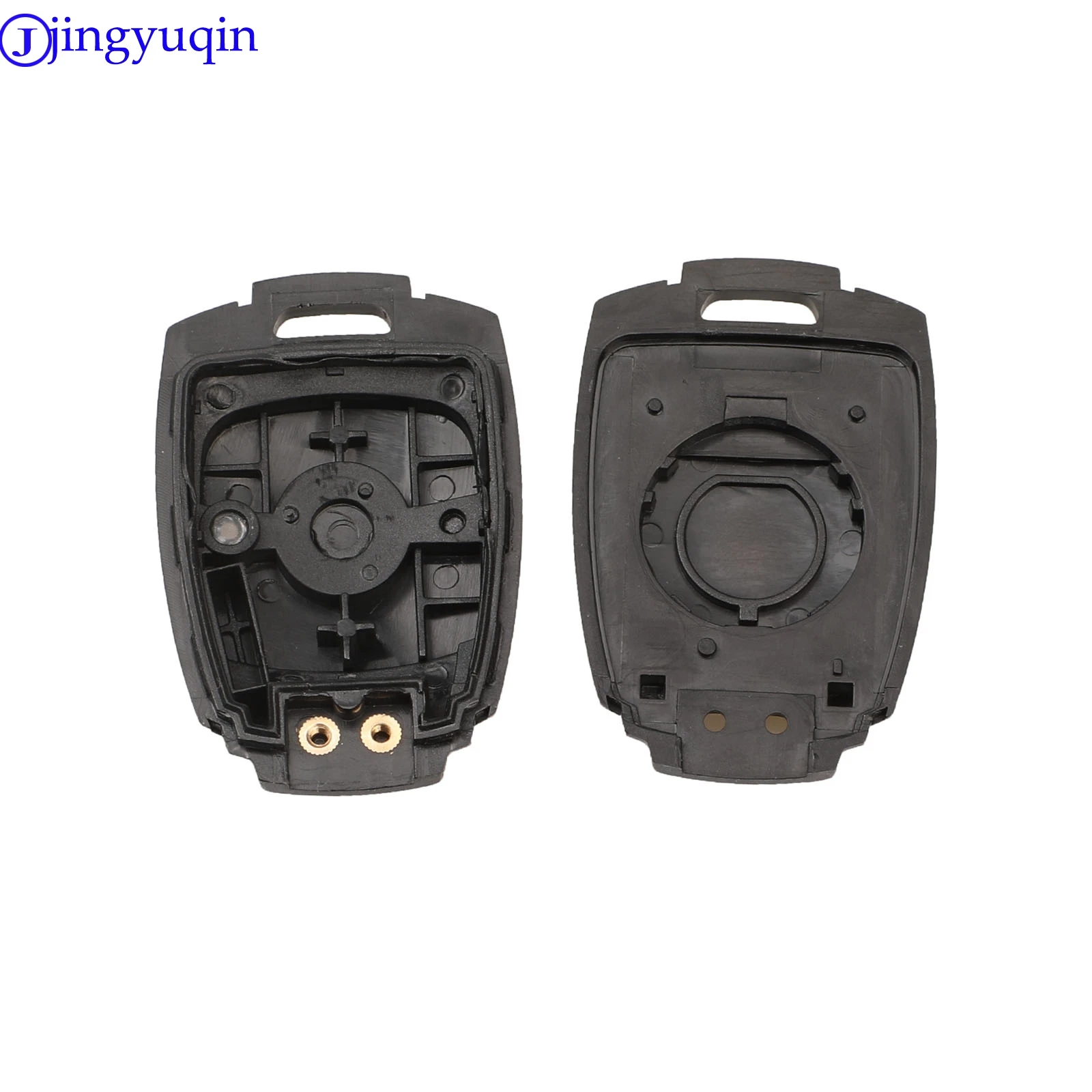 Jingyuqin – coque de rechange pour télécommande à 2 boutons pour SsangYong Actyon Kyron Rexton Korando avec lame non coupée pour clés de voiture