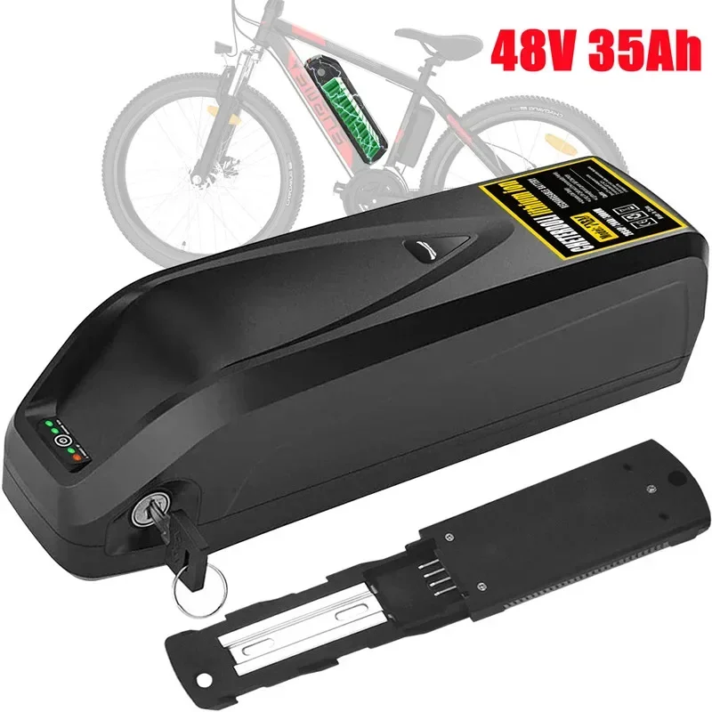 13S5P 48V 35AH Lithium Battery Pack For Bicycle Modified Electric Bike Down Tube Hailong Battery Box DIY18650 Battery Pack