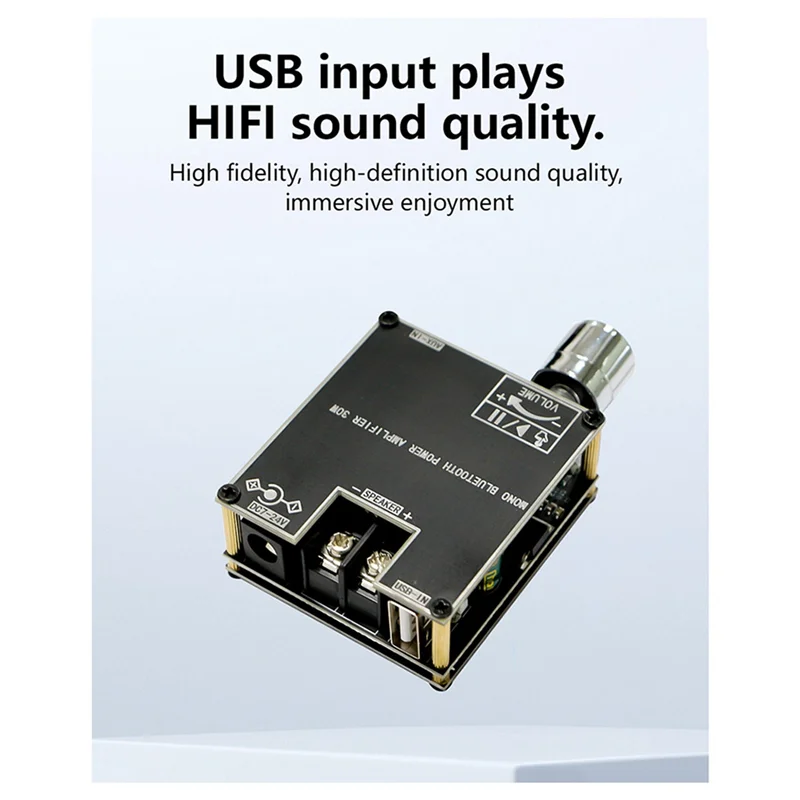 -BOFF 2X ZK301B Mono 30W BT5.3 Modul Amplifier Audio Digital Mendukung TWS Nirkabel Sejati dengan Papan Amplifier Mono Sederhana Aplikasi