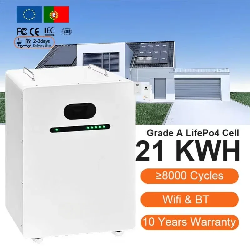 

EU Stock New LiFePo4 Wall Mounted 51.2V 10Kwh 20kwh 200Ah 400Ah 48V Power Wall Energy Storage Lithium Battery