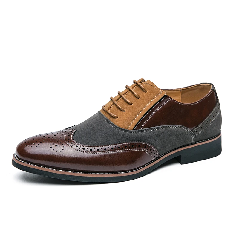 

Shoes for men Extra large British Brock sculpted leather shoes for men with elevated business casual pointed toe shoes for men
