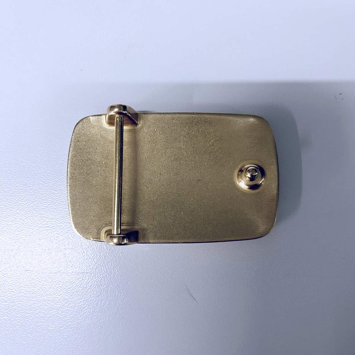 Solid Brass Rounded Retangle Blank Belt Buckle BUCKLE-BS018