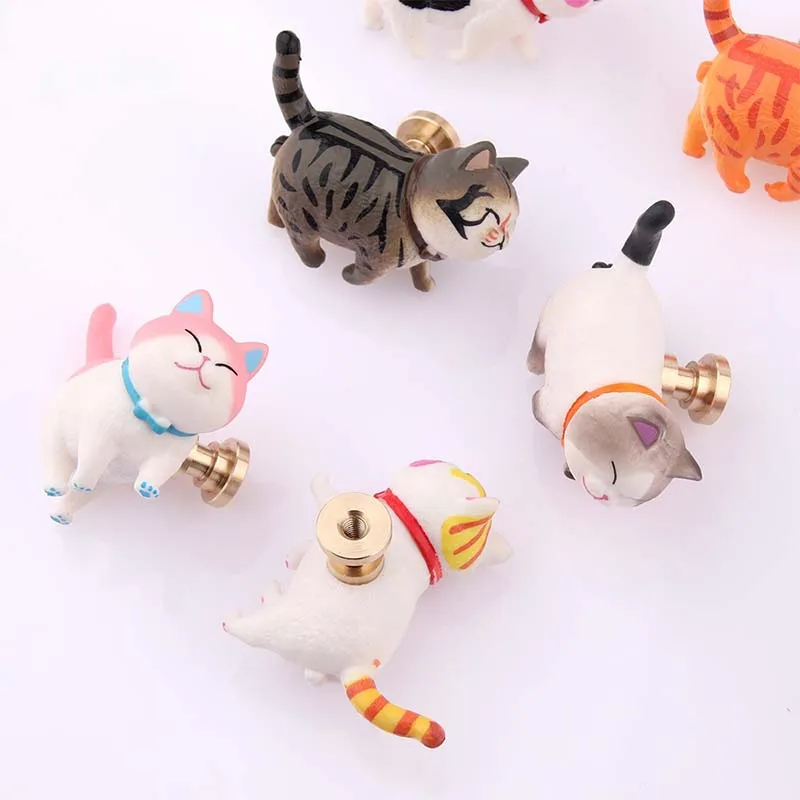 Light Luxury Cute Cat Handle Children\'s Room Custom Wardrobe Door Cabinet Furniture Drawer Cartoon Single Hole Handle Furniture