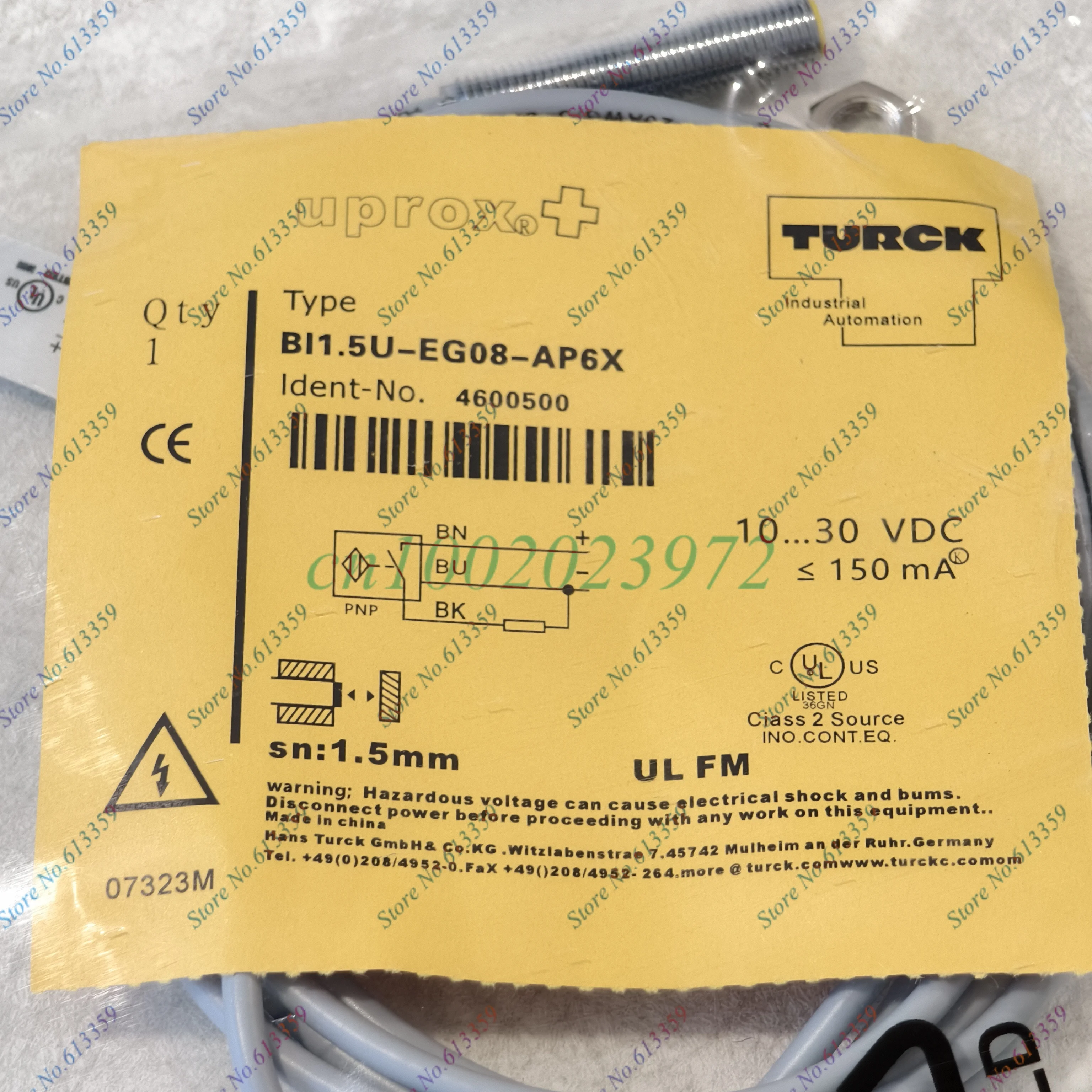 1 قطعة BI1.5-EG08-AP6X -AN6X BI1.5U-EG08-AP6X -AN6X Turck القرب التبديل الاستشعار جديد جودة عالية