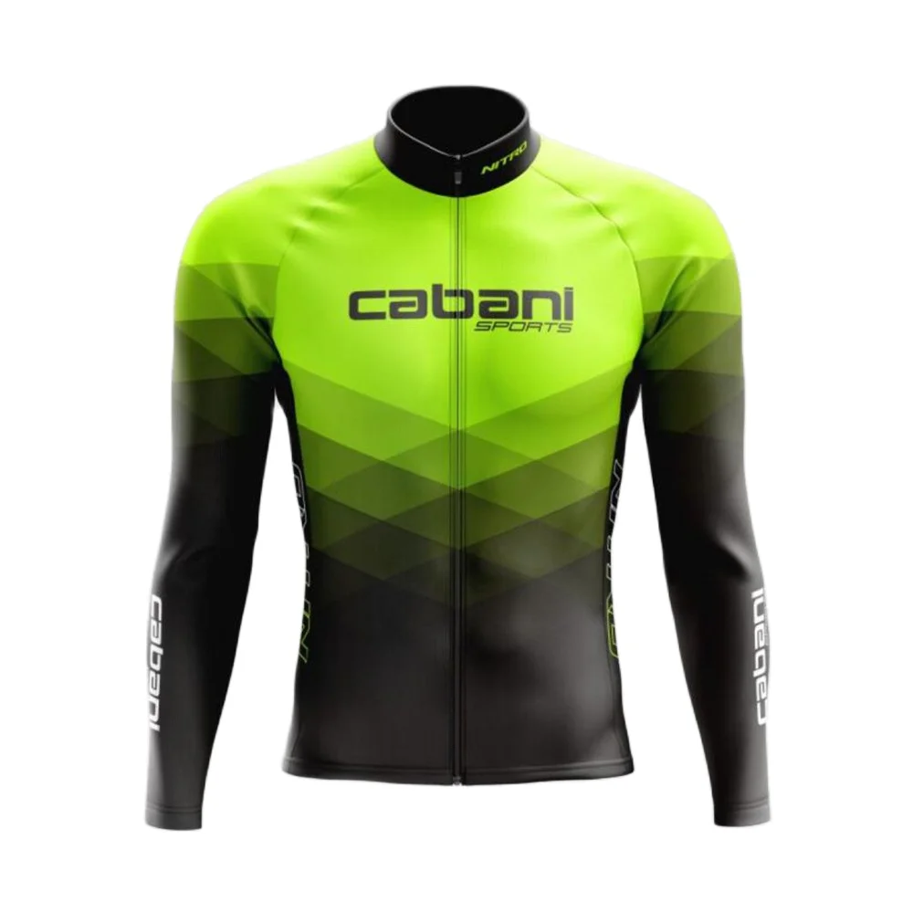 

Cabani Sports Winter Cycling Jersey Men's Long Sleeve Thermal Fleece Warm Jackets Camisa Road Ciclismo Maillot Bike Clothing