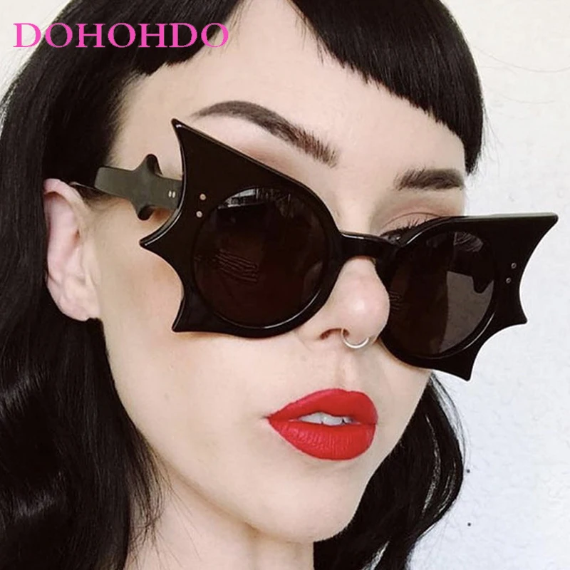 

Vintage Women Men Bat Eyewear Festival Hip Hop Funny Eyeglasses Halloween Sunglasses Outdoor Sun Glasses UV400 Party Decoration