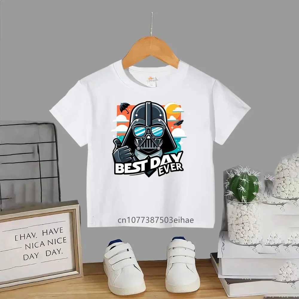 

Футболка с круглым вырезом для мальчиков и девочек «Звездные войны» для возраста 3–14 лет — 100% хлопок с принтом — удобная, дышащая, роскошная футболка с короткими рукавами