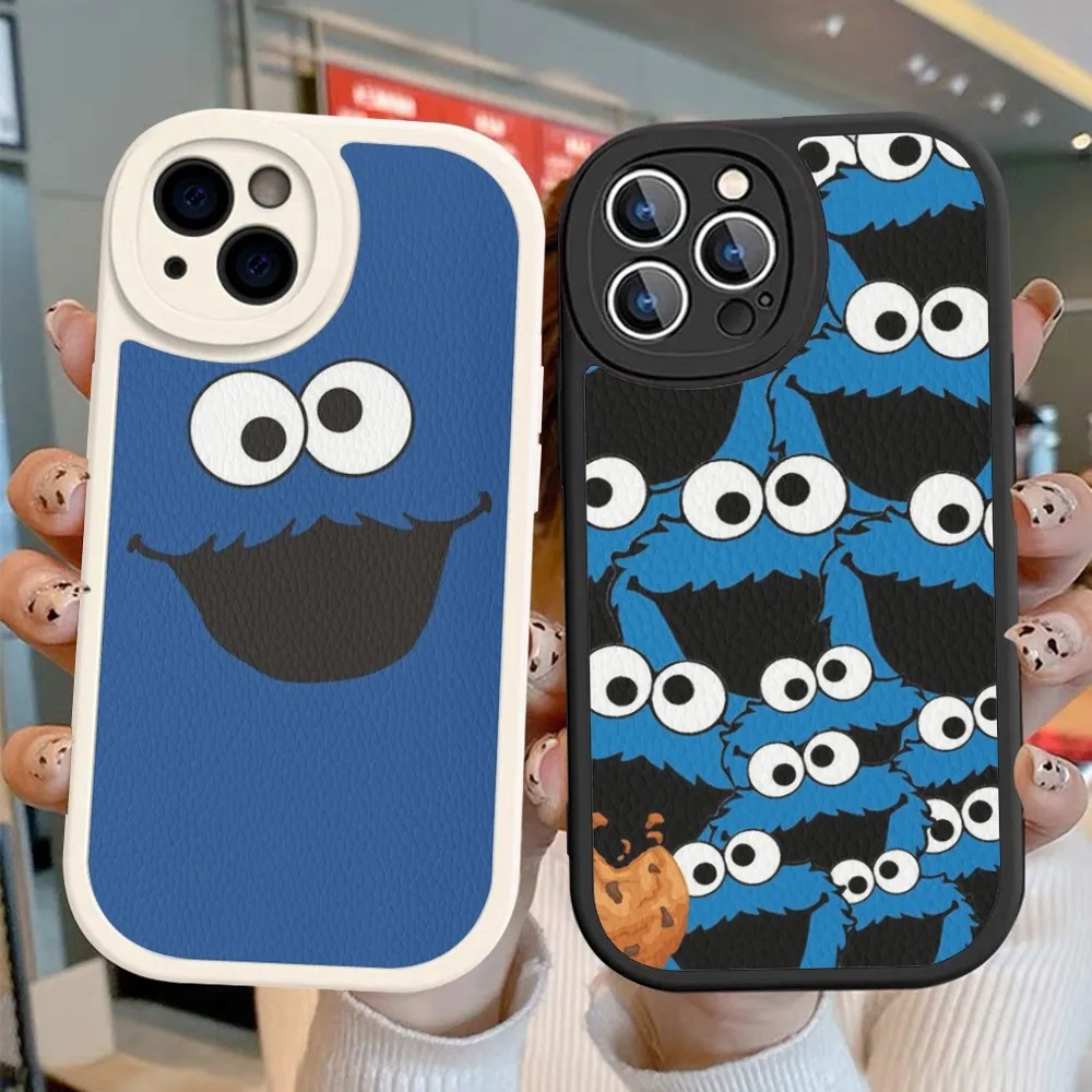 Cartoon C-Cookies M-Monster Etui na telefon z twardej skóry do iPhone'a 16 15 14 13 12 Mini 11 14 Pro Max Xs X Xr 7 8 Plus Fundas