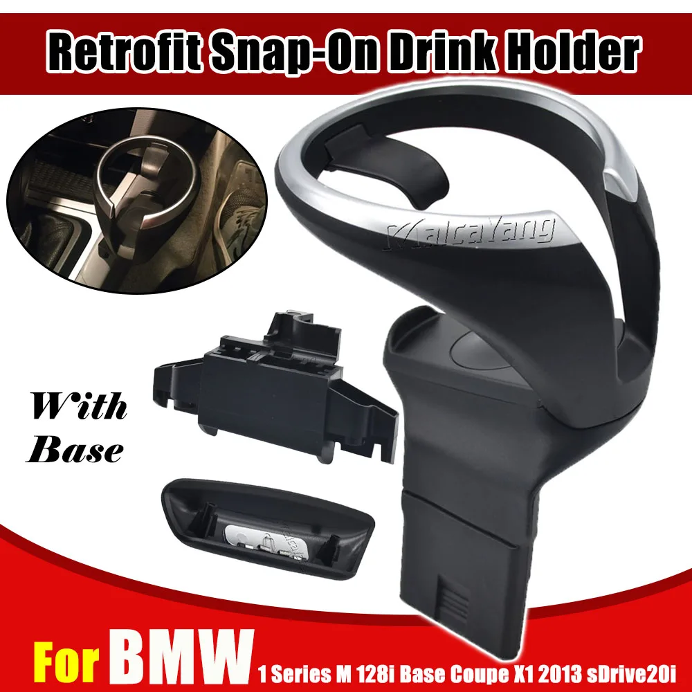 New Front Snap Cup Drink Water Phone Holder Kit For BMW 1 Series M 118i 128i X1 E81 E87 E84 E88 E82 2012 2009 Car Accessories