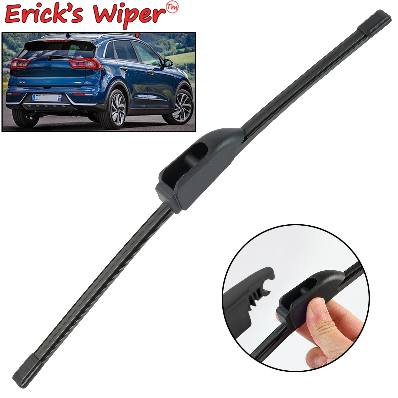 ジグアラーe-pace 2017-2023フロントガラスウィンドスクリーンクリーンテールゲートウィンドウカーレインブラシ用erick'sワイパー12 "リアワイパーブレード