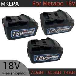 18V 14AH Battery for Metabo Cordless Power Tool Drill Drivers Wrench Hammers for Metabo 18V Battery 7AH-14AH 625592000 625591000