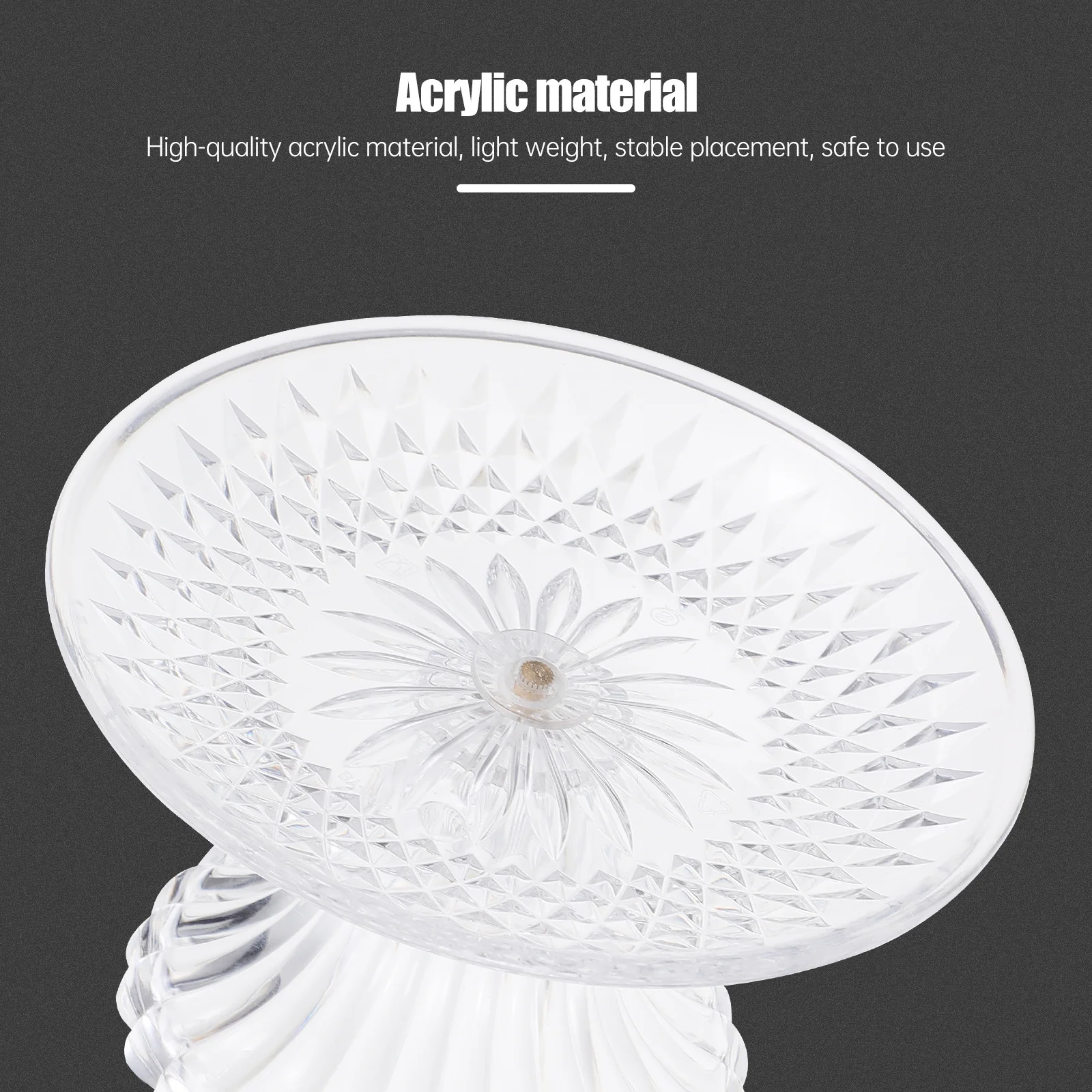 

1pc Acrylic Fruit Plate Transparent Detachable Dessert Display Stand For Cake Cookies Fruits Snacks Party Wedding