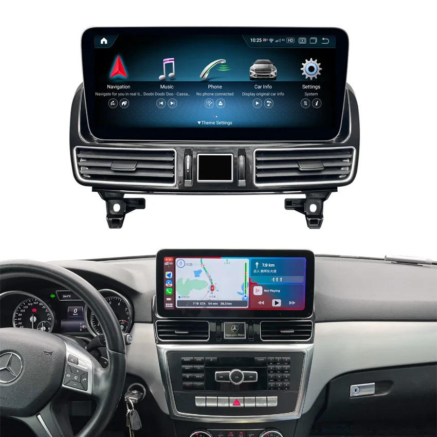 12.3'' IPS Screen Android 13 Carplay For Mercedes Benz GL GLE GLS W166 X166