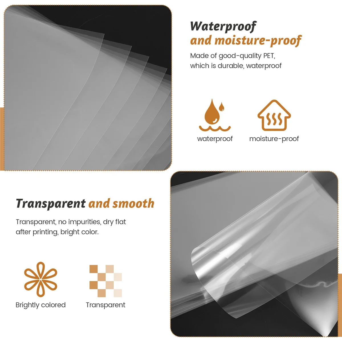 10pcs Sheet A3 Screen Printing Transparency Inkjet Film Paper Exposure Positive