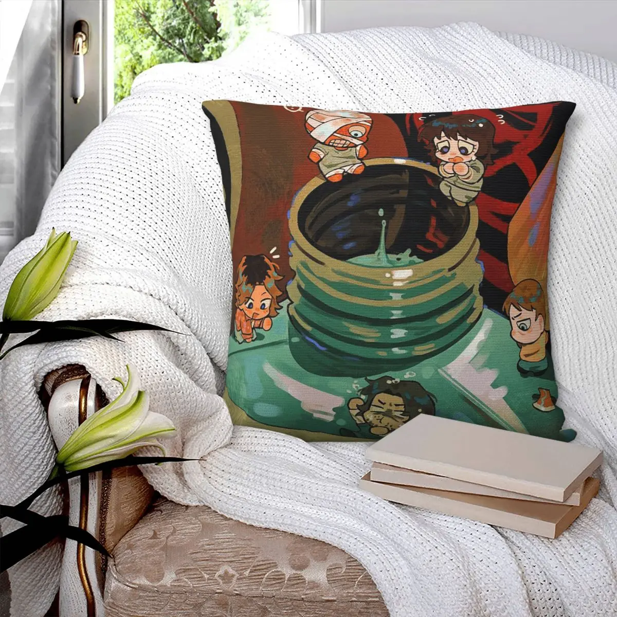 Horror Game Mouthwashing Square Pillowcase Cushion Cover Pillow Case Throw Pillow Cover for Home Sofa Living Room