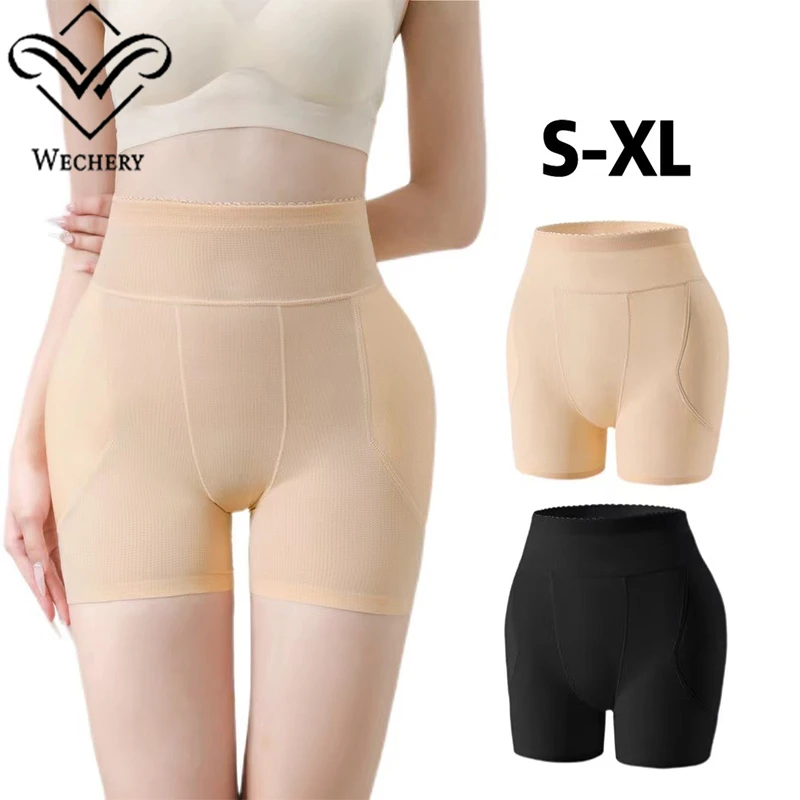 Wechery-ropa interior falsa para mujer, Control de barriga, levantamiento de glúteos, almohadillas transpirables para cadera, bragas, potenciador de glúteos, ropa moldeadora de cuerpo