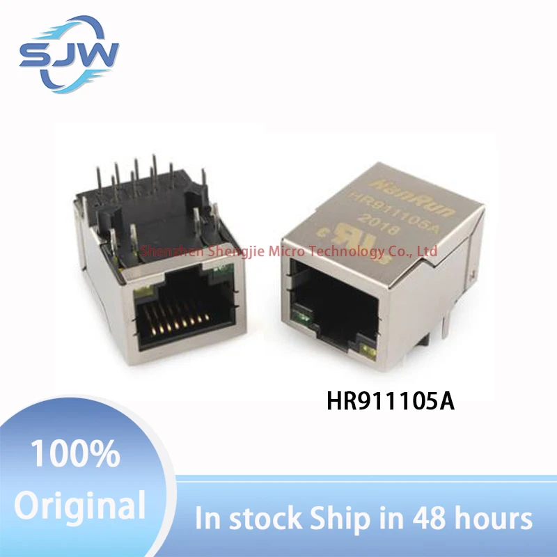 HR911105A HR911105 plug-in component Ethernet connector (RJ45 RJ11) RJ socket with LED