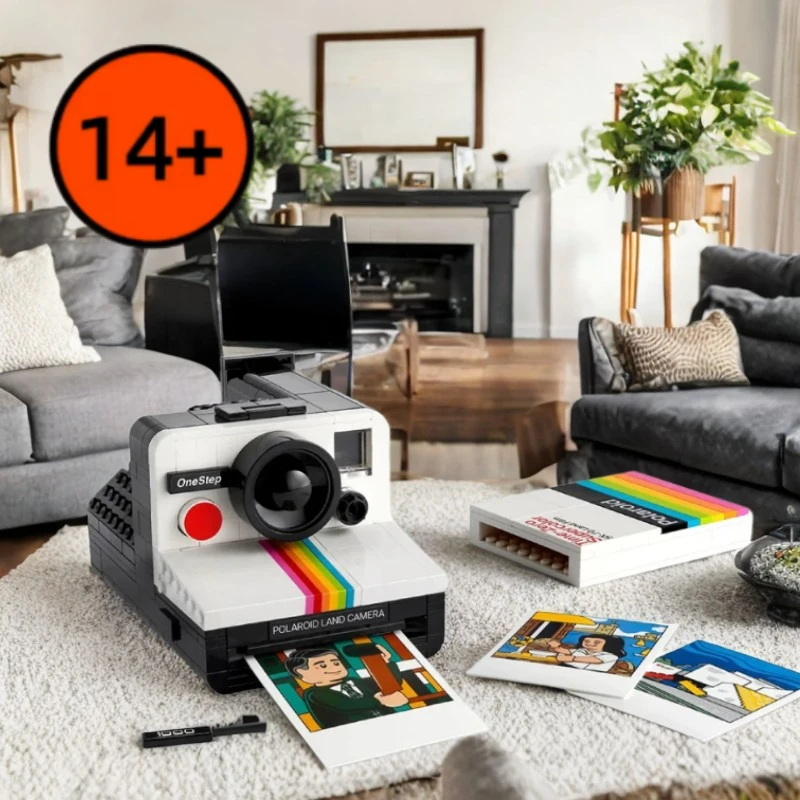 مينيسو جديد 516 قطعة أفكار بولارويد OneStep SX-70 نموذج كاميرا اللبنات 21345 لعبة الطوب البناء هدية الكريسماس #6