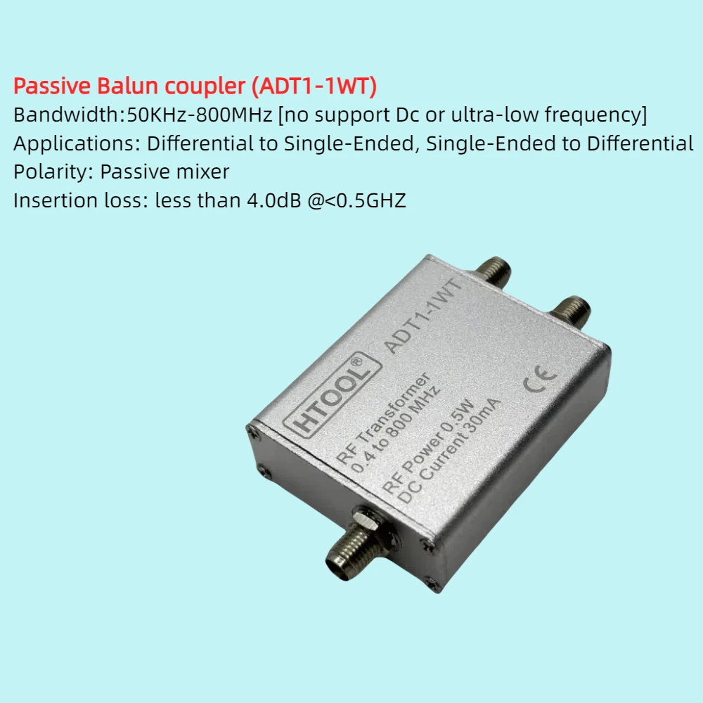 

Преобразователь балуна ADT1-1WT 50K-800M Синусоидальный односторонний в дифференциальный дифференциальный в односторонний
