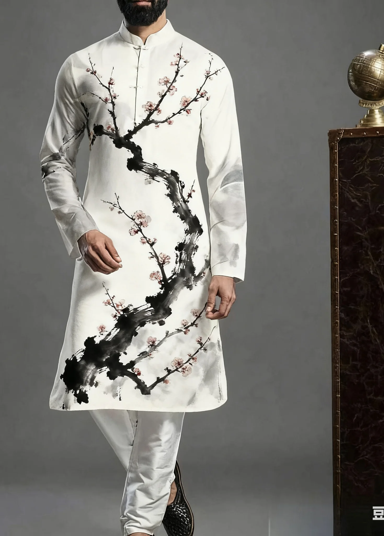 Modelli stampati digitali da uomo con varie moda kurtaasuha, vestibilità casual, vestaglia regolare adatta a tutte le occasioni2026.