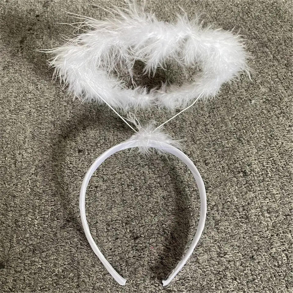Pack De 3 Diademas De Plumas De Ángel | Halo De Plumas Suaves Para Cosplay Y Halloween | Talla Única Para Niños Y Adultos | Accesorio De Fiesta De Máscaras Y Carnaval (Negro)