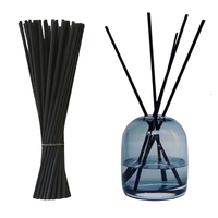 100 Pcs/Pack 3mm*20cm Diffuser Sticks , Fragrance Refill Black Fibre Reed Thick Aromatherapy Diffuser Sticks for Diffuser Oils