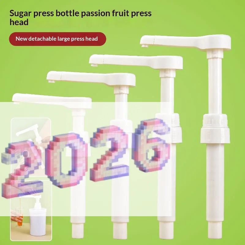1Pcs Sauce Pressure Nozzle Bottle Pump Containers Syrup Pumps Dispenser Replacement For Coffee Kitchen Seasoning Liquid
