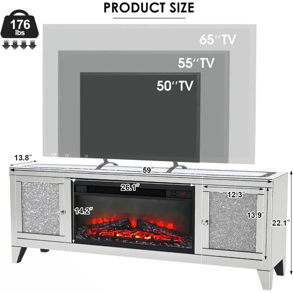 Fireplace TV Stand 59