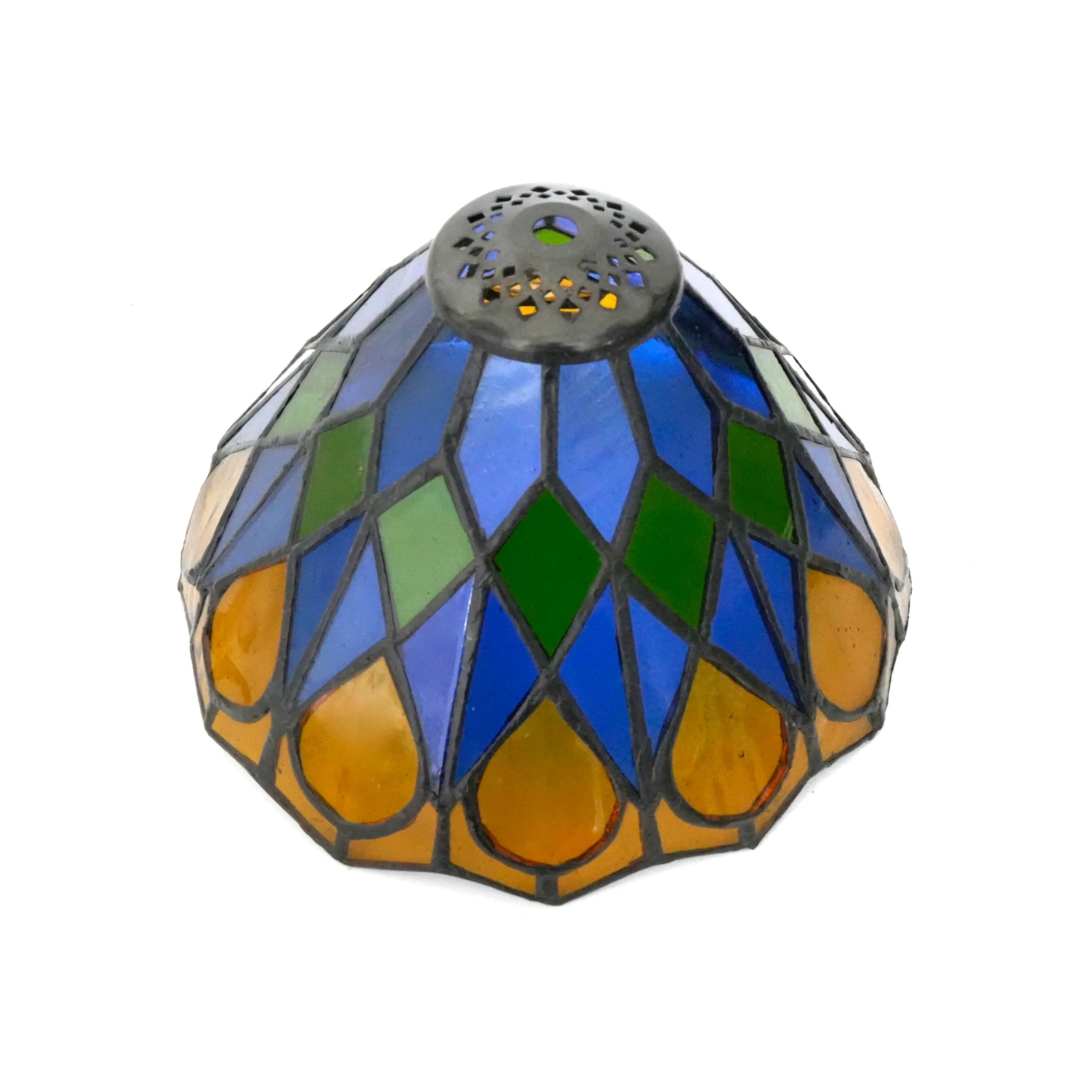 Tiffany Lamp Shade 8 Inches Wide Accessories Replacement Stained Glass Lampshade for Hanging Lamp Pendant Light Table Lamp
