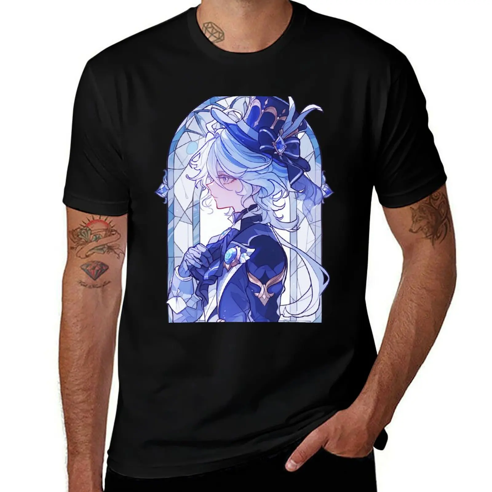 

Stained Glass Furina T-Shirt man t shirts graphic man t shirt graphic t shirts designer T-Shirt