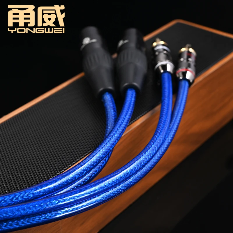 YONGWEI Hifi 2RCA męski do 2XLR żeński kabel Audio Hi-end 4N OFC Dual XLR żeńskiego do podwójnego przewód Audio męskiego RCA dla mikser do mikrofonu