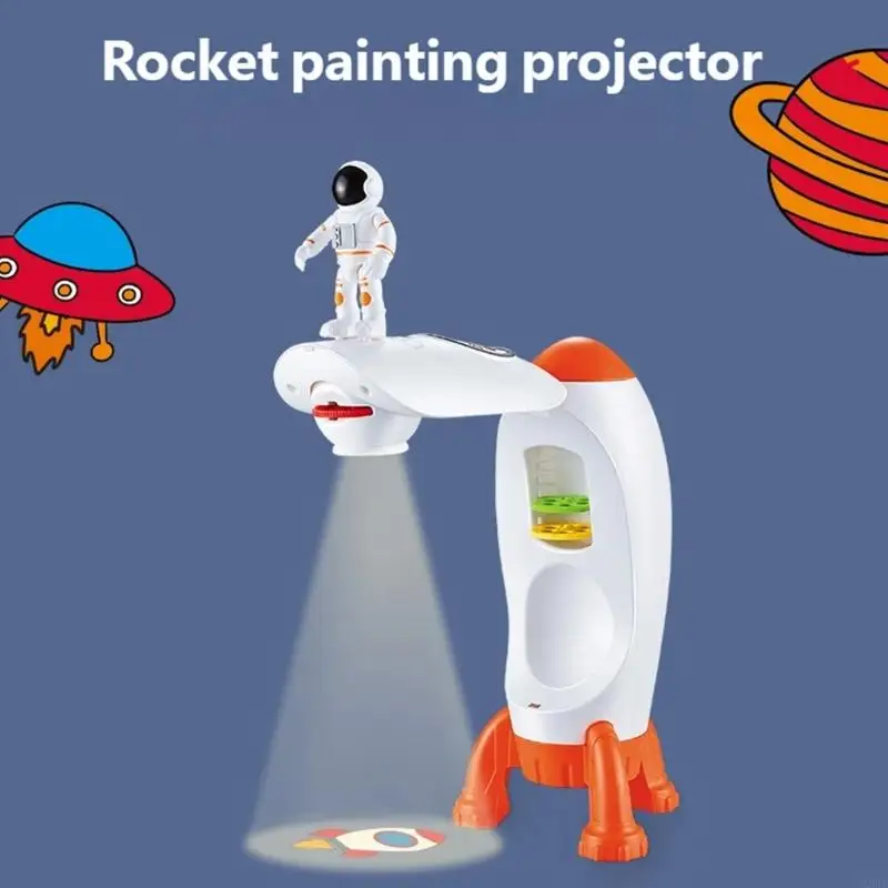 

Creative Space Ship Projection Art Painting Toy For Children Educational Drawing Encourages Artistic Exploration A2UB