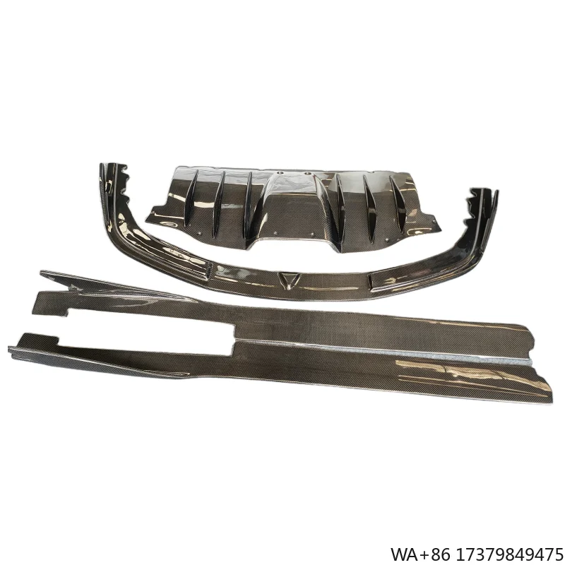 

For Ferrari 458V Style Carbon Fiber Body Kit Front Lip Side Skirts & Rear Diffuser Spoiler Exterior Accessories Used