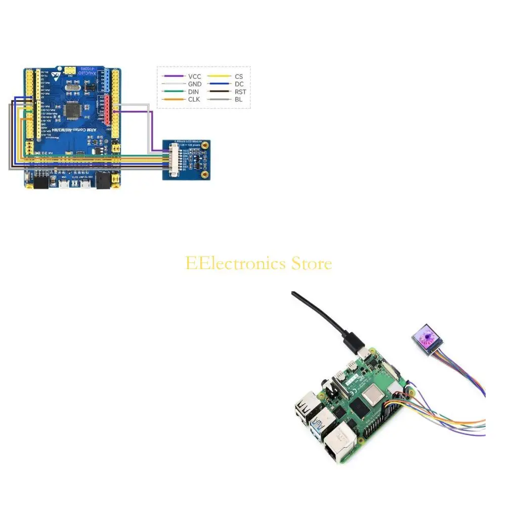 

B03C 0.85 inch Color TFT Display Module IPS LCD Screen 128X128 Resolution Display SPI Interfaces GC9107 For RPi/RP2040