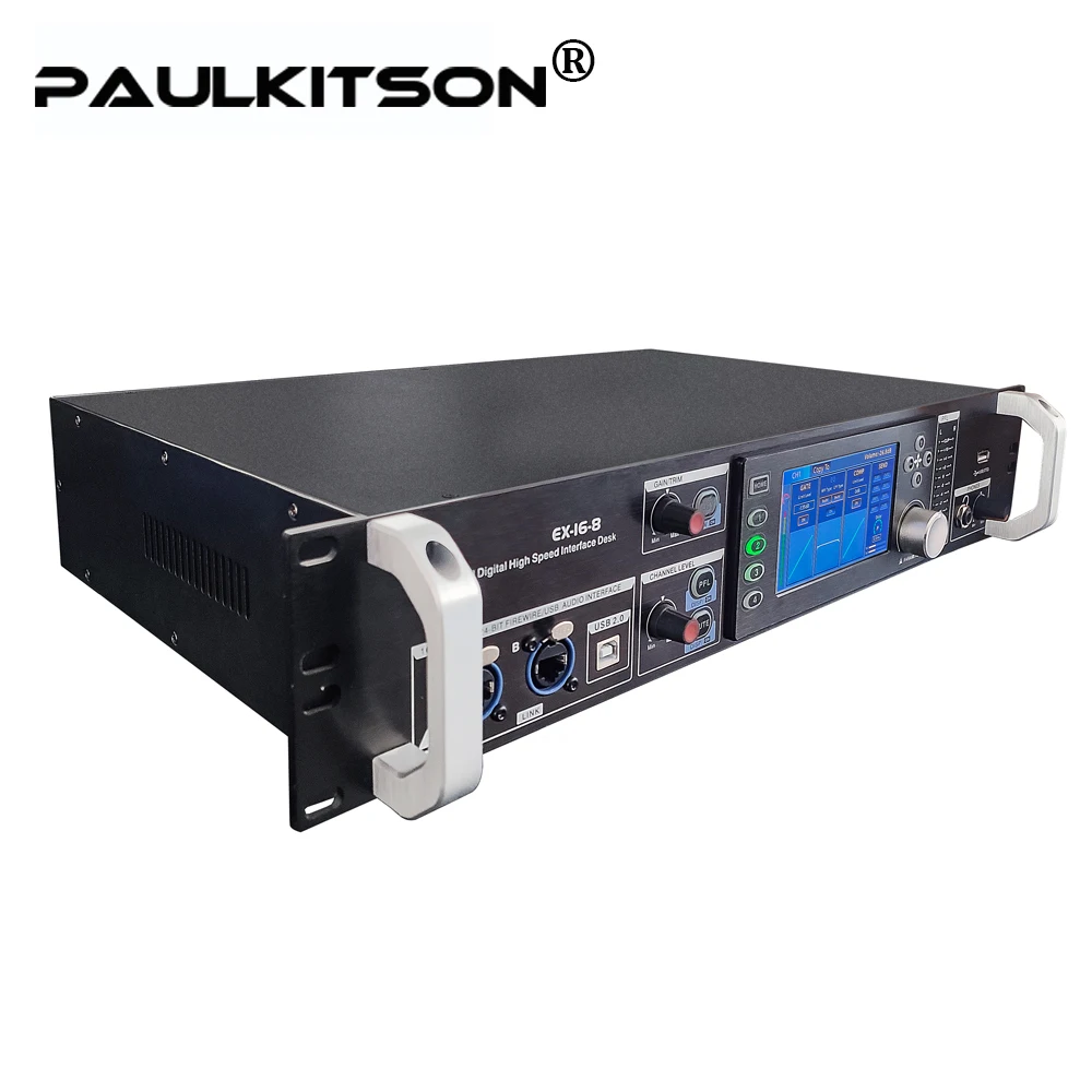 Paulkitson EX16-8 Echo Sound Mixer Digital Mixer Audio Sound Equipment Karaoke Mixer Amplifier Sound Audio System
